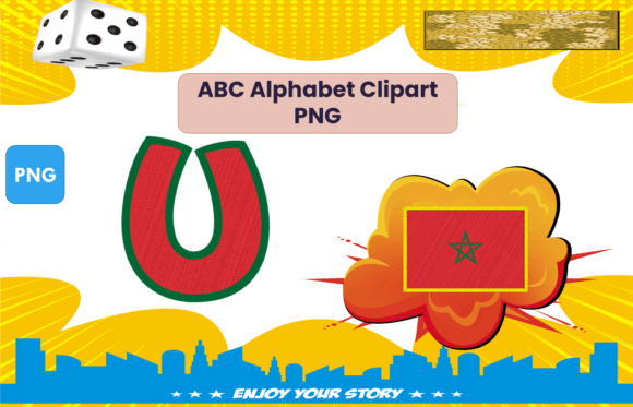 Download ABC Alphabet Clipart PNGs Flag Morocco - Premium Bundle