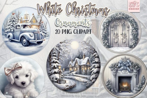 Download White Christmas Ornaments Illustration - Illustration Collection