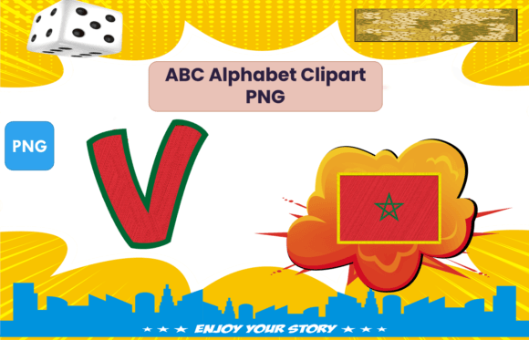 Download ABC Alphabet Clipart PNGs Flag Morocco - Premium Bundle