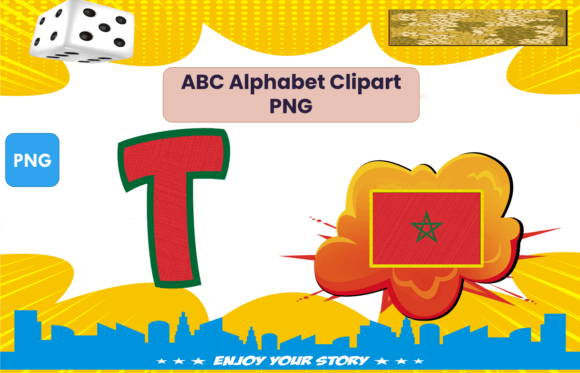 Download ABC Alphabet Clipart PNGs Flag Morocco - Premium Bundle