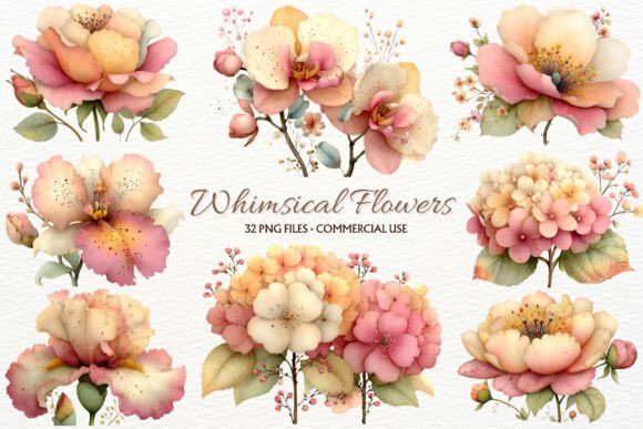 Download Whimsical Flowers PNG Floral Clipart - Flowers png Collection