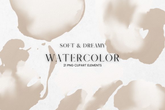 Download Beige and White Watercolour Clip Art - White Collection