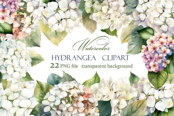 Download Hydrangea Clipart, White Watercolor - White Collection