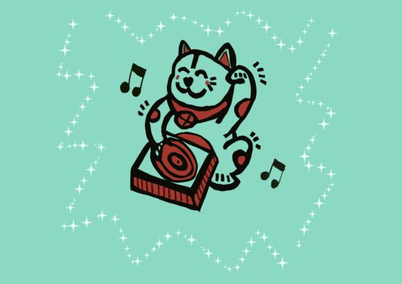 Download Colorful Cat Musician Illustration - Illustration Collection