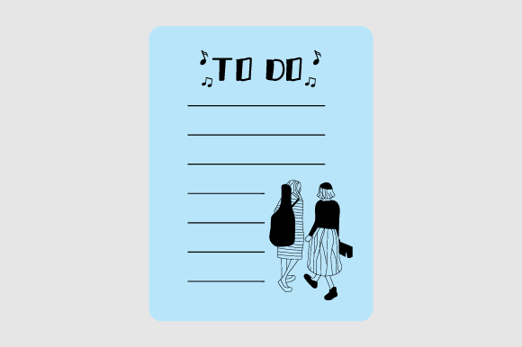Download Noted Paper with Illustration Musician - Illustration Collection