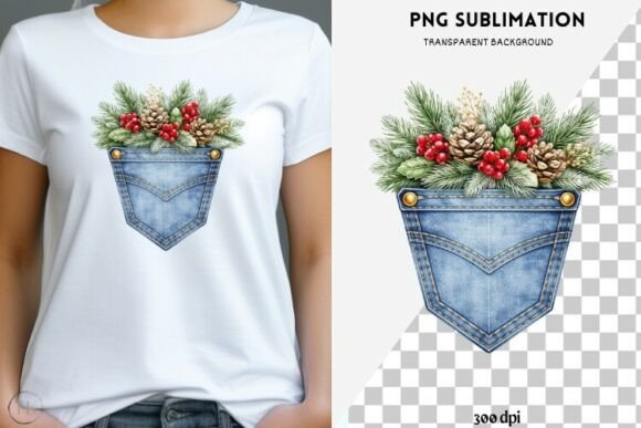 Download Denim Pocket with Flowers Png Design - Flowers png Collection