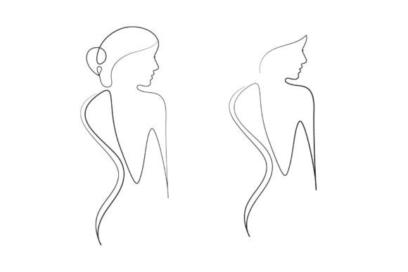 Download One-line Art Woman Figure Illustration - Illustration Collection