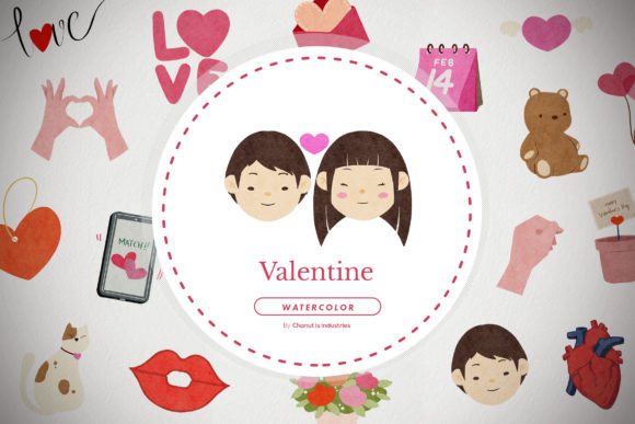 Download Valentine Watercolor Illustration - Illustration Collection
