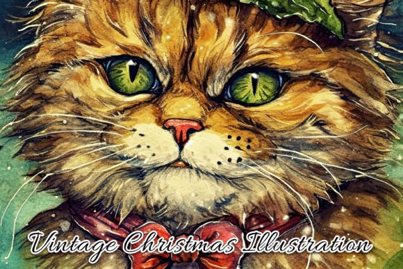 Download Vintage Christmas Card Illustration IX - Illustration Collection